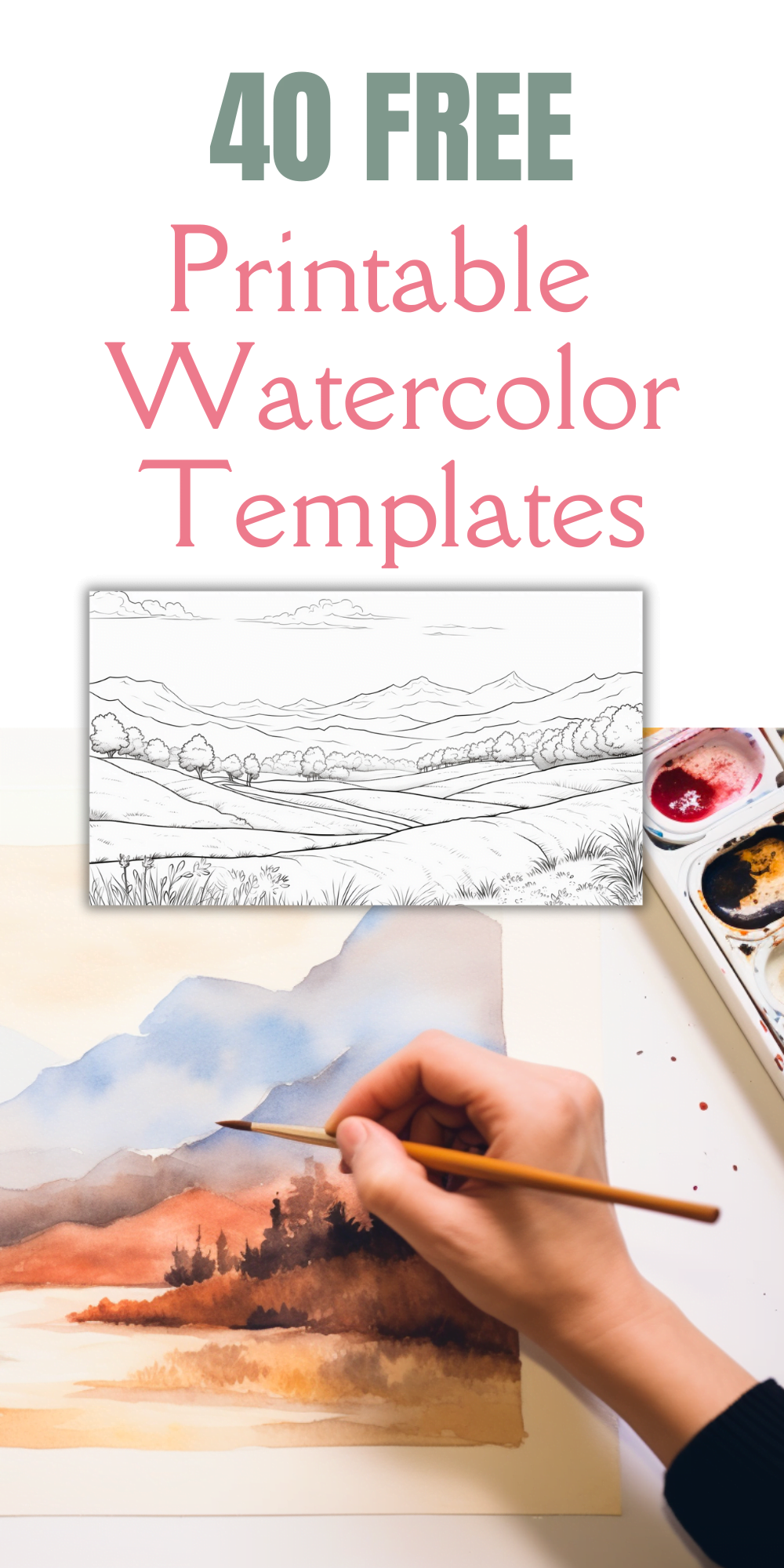 40 FREE Printable Stencils For Watercolor Painting Artsydee 