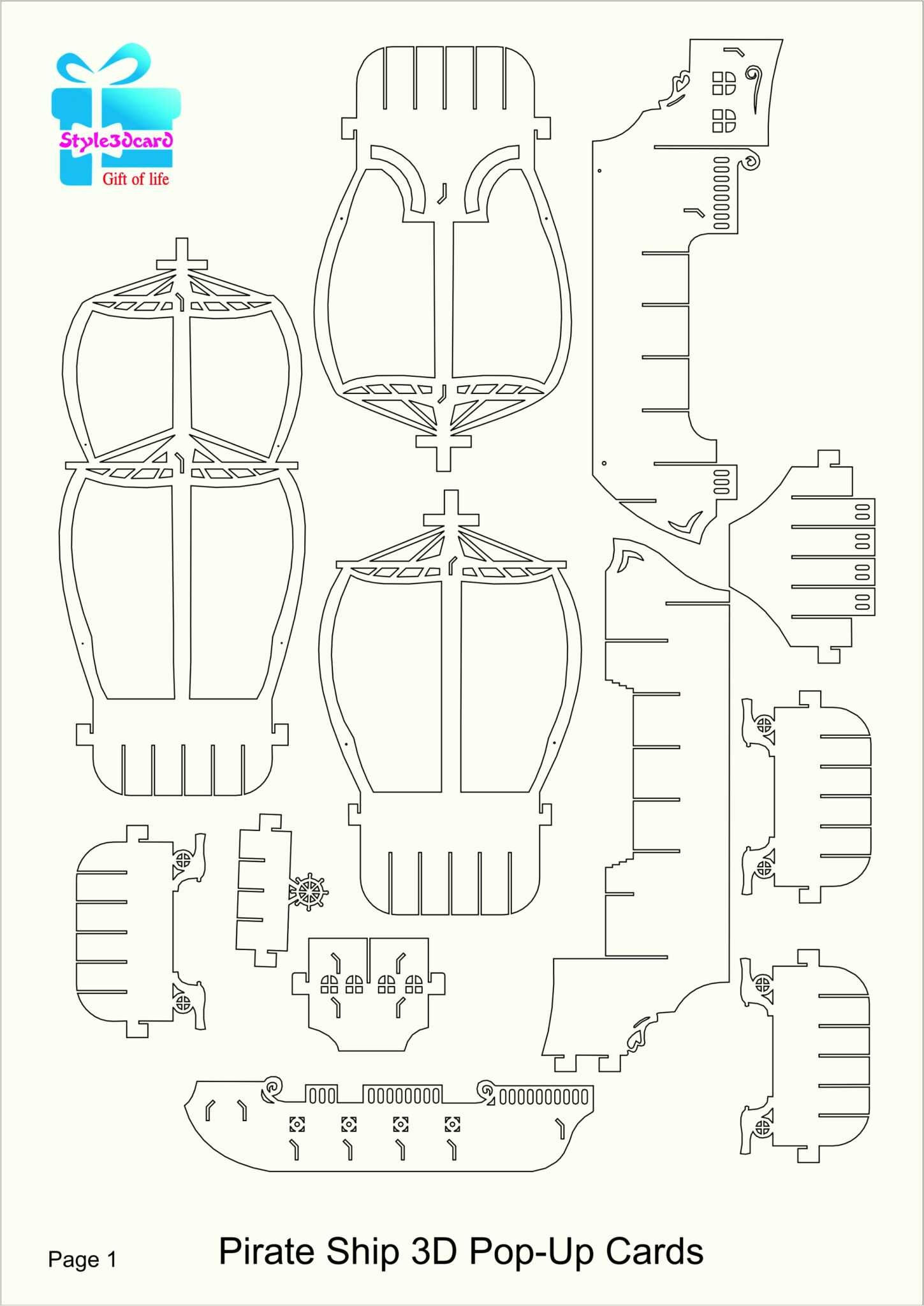 42 Wondrous Printable Kirigami Templates Pdf For Printable Pop Up Card