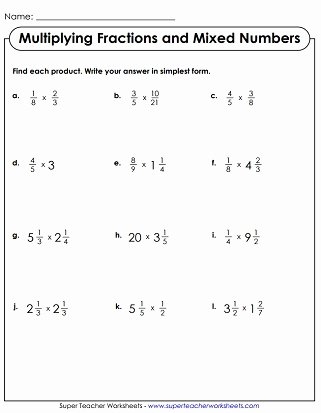 49 Multiplying Mixed Fractions Worksheet Chessmuseum Template Library