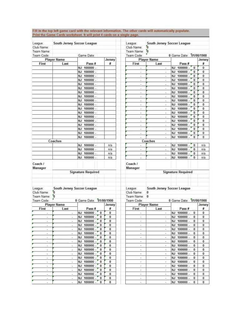 49 Printable Soccer Roster Templates Soccer Lineup Sheets Within 
