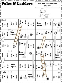 4TH Grade Fraction Decimal Printable Games By Tammy Harold Ferguson