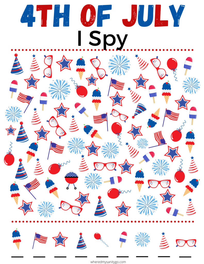 4Th Of July Printable Activities