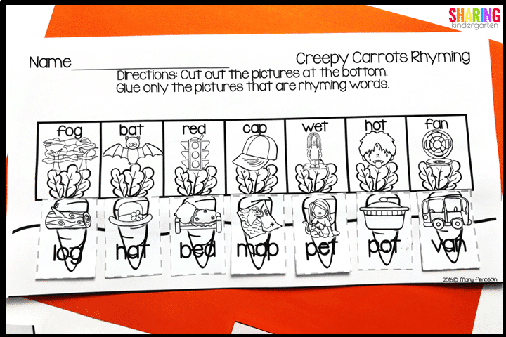 creepy carrots activities printable