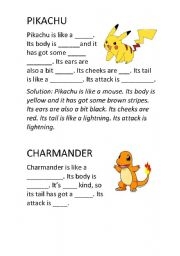 pokemon activities printables