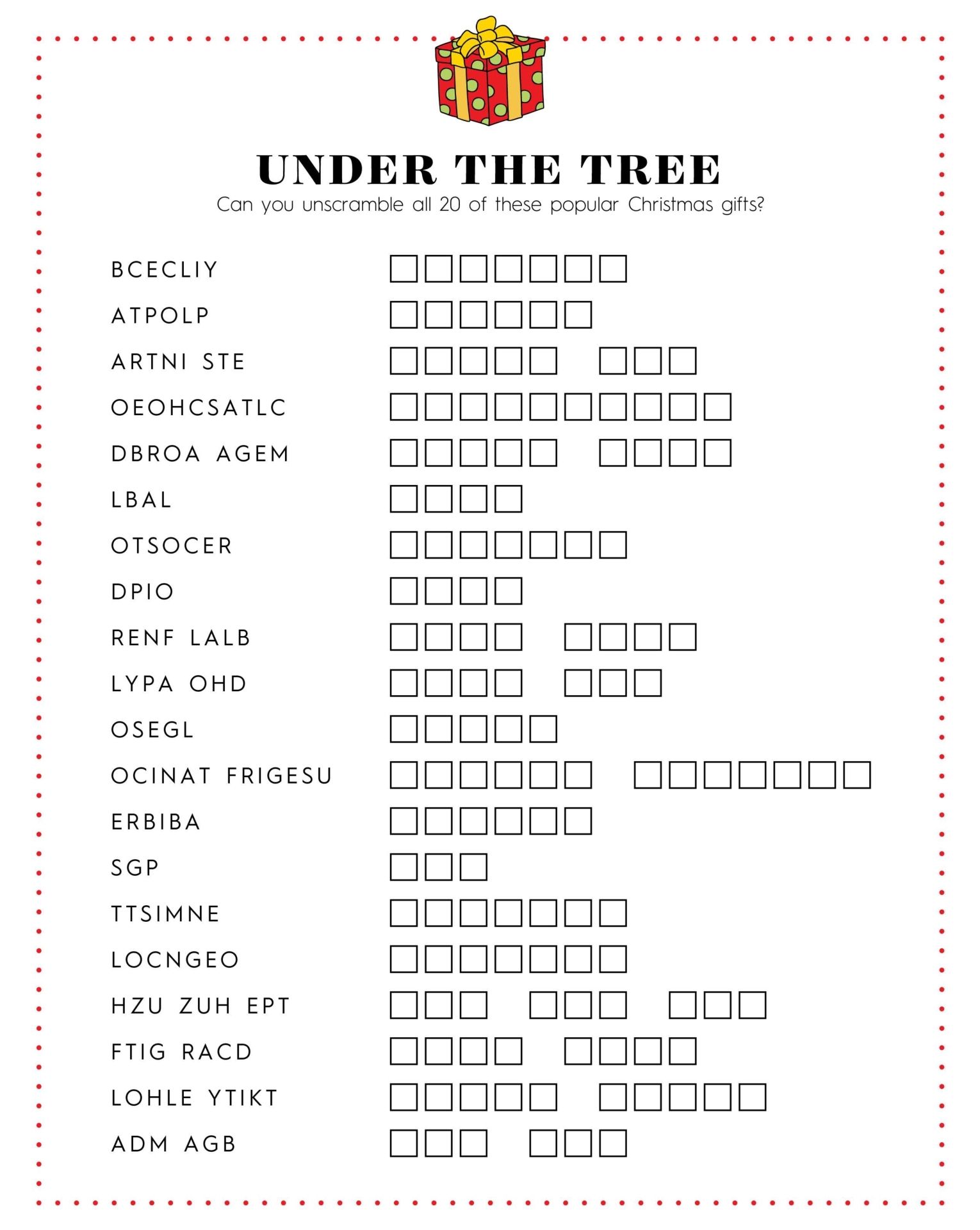 5 Best Printable Christmas Games And Trivia PDF For Free At Printablee