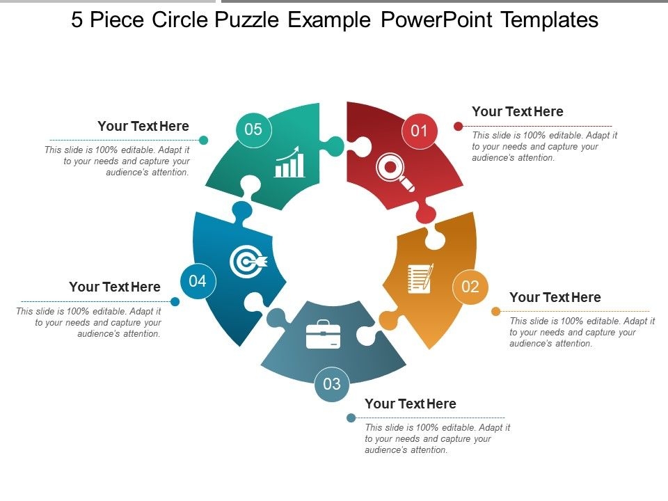 5 Piece Puzzle Template Powerpoint Free