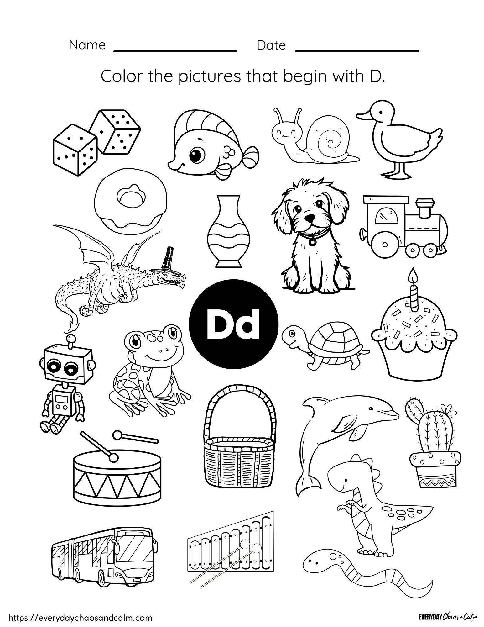 5 Printable Letter D Activities NinoSyvona