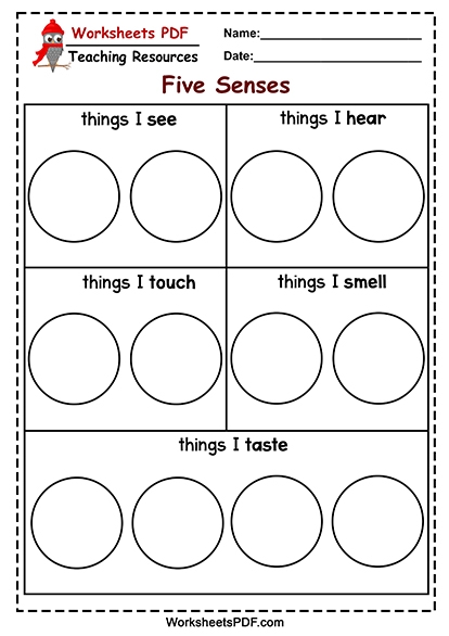 5 Senses Printable Printable Free Templates