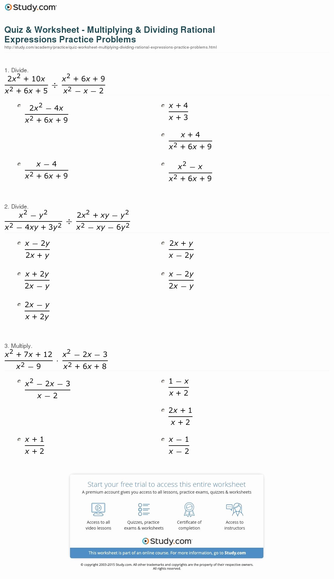 multiplying rational numbers worksheet
