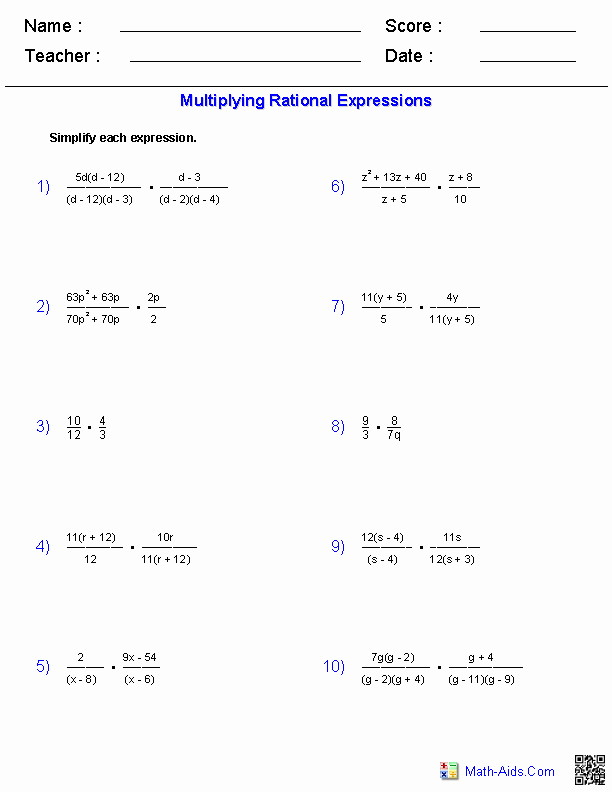 50 Multiplying Rational Numbers Worksheet Chessmuseum Template Library