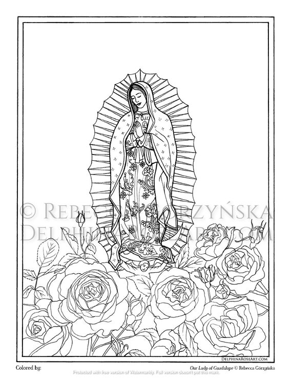 50 Printable Our Lady Of Guadalupe Coloring Pages TamelaDreanna