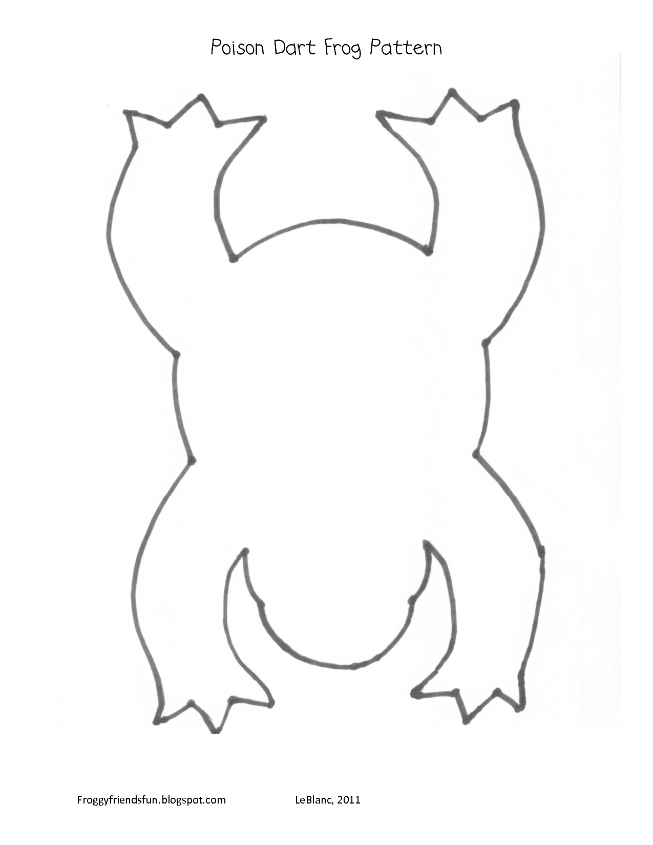 6 Best Images Of Frog Template Printable Simple Frog Template Frog 
