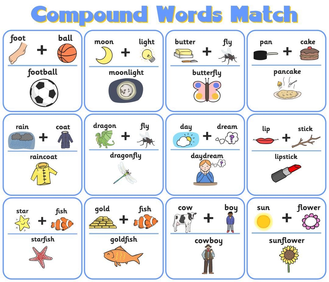 6 Best Printable Compound Word Match Printablee C1 Compound