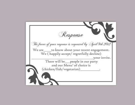 60 Free Printable Free Printable Wedding Response Card Template 