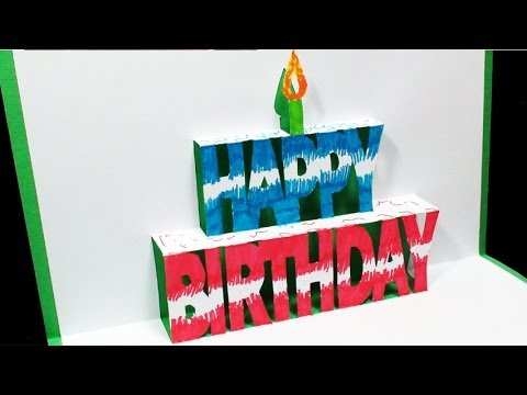 63 Create 3D Birthday Card Template Printable For 3D Birthday Card