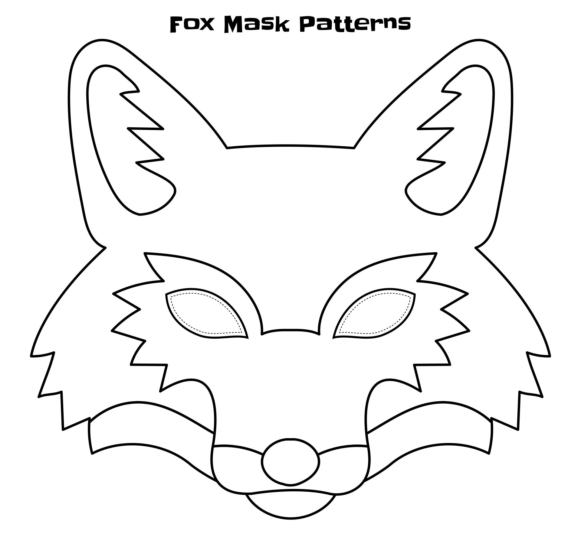 7 Best Images Of Printable Fox Pattern Fox Felt Patterns Printable 