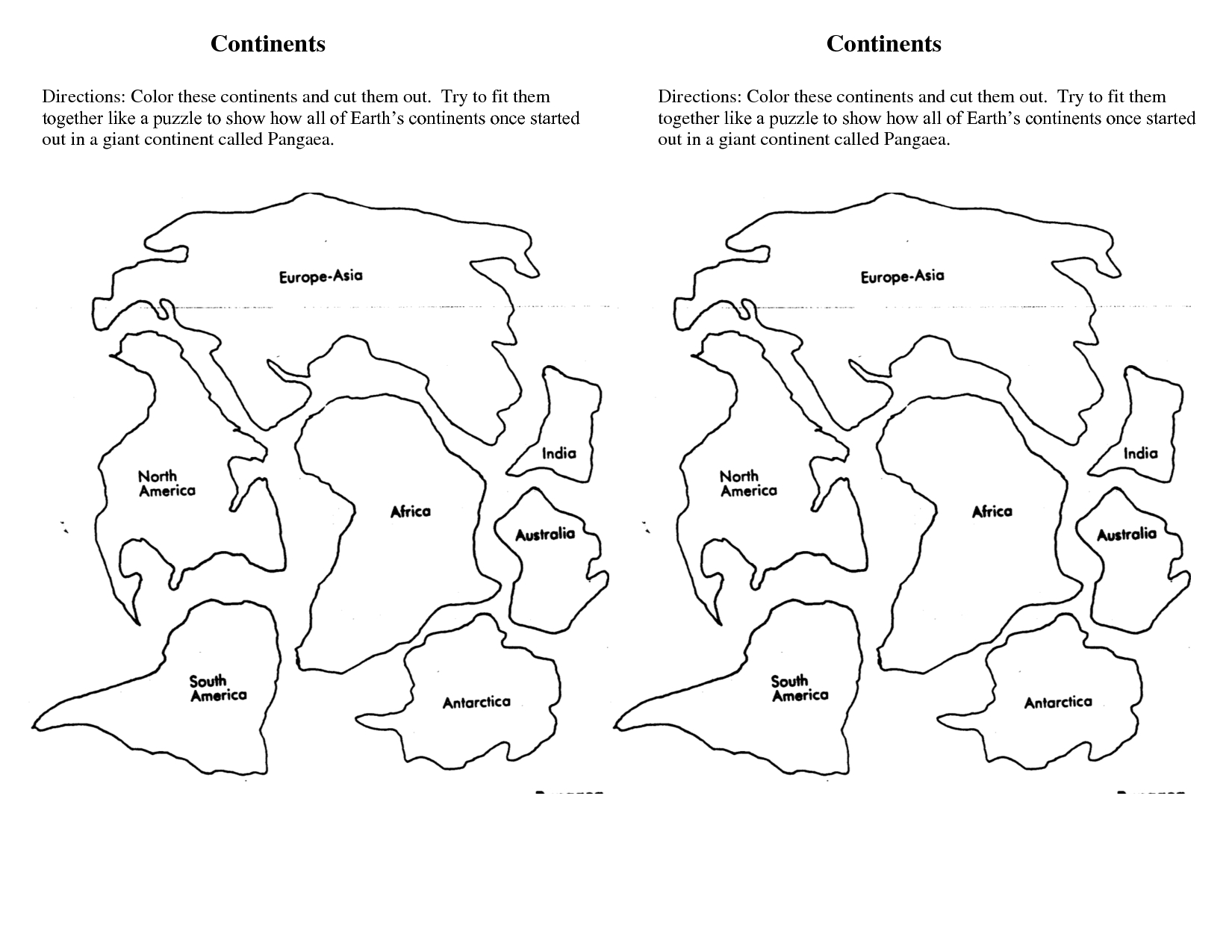 7 Continents Printable Puzzle Printable Crossword Puzzles