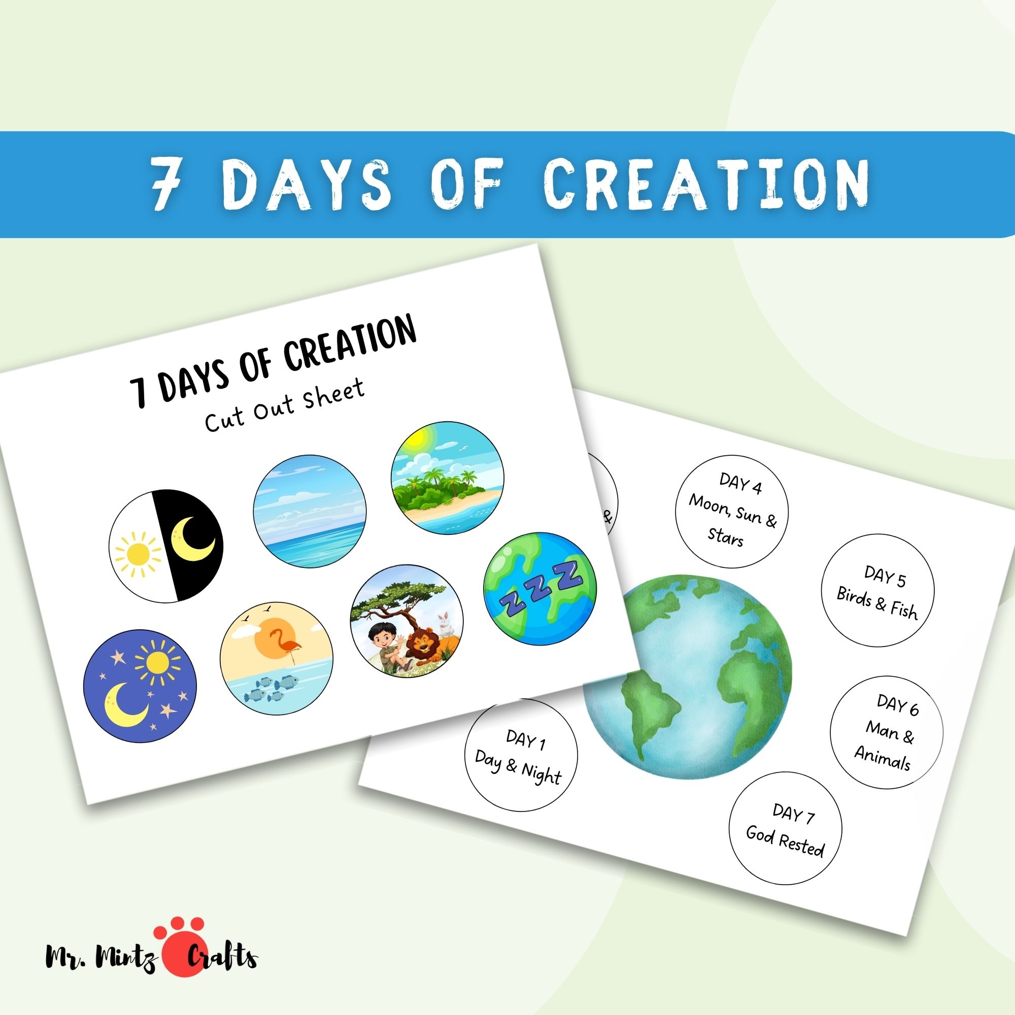 printable 7 days of creation pictures