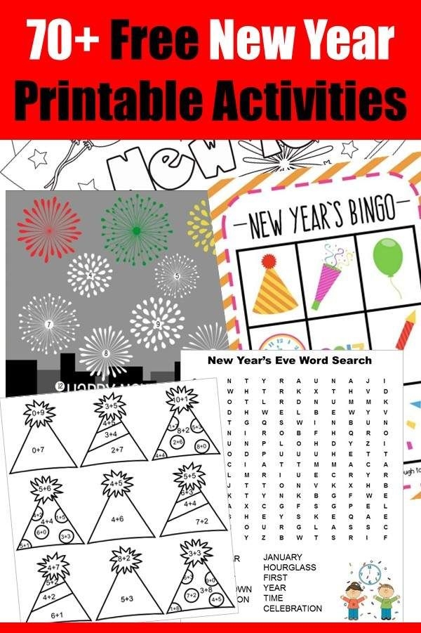 70 Free New Year Printable Activities For Kids New Year 39 s Eve 