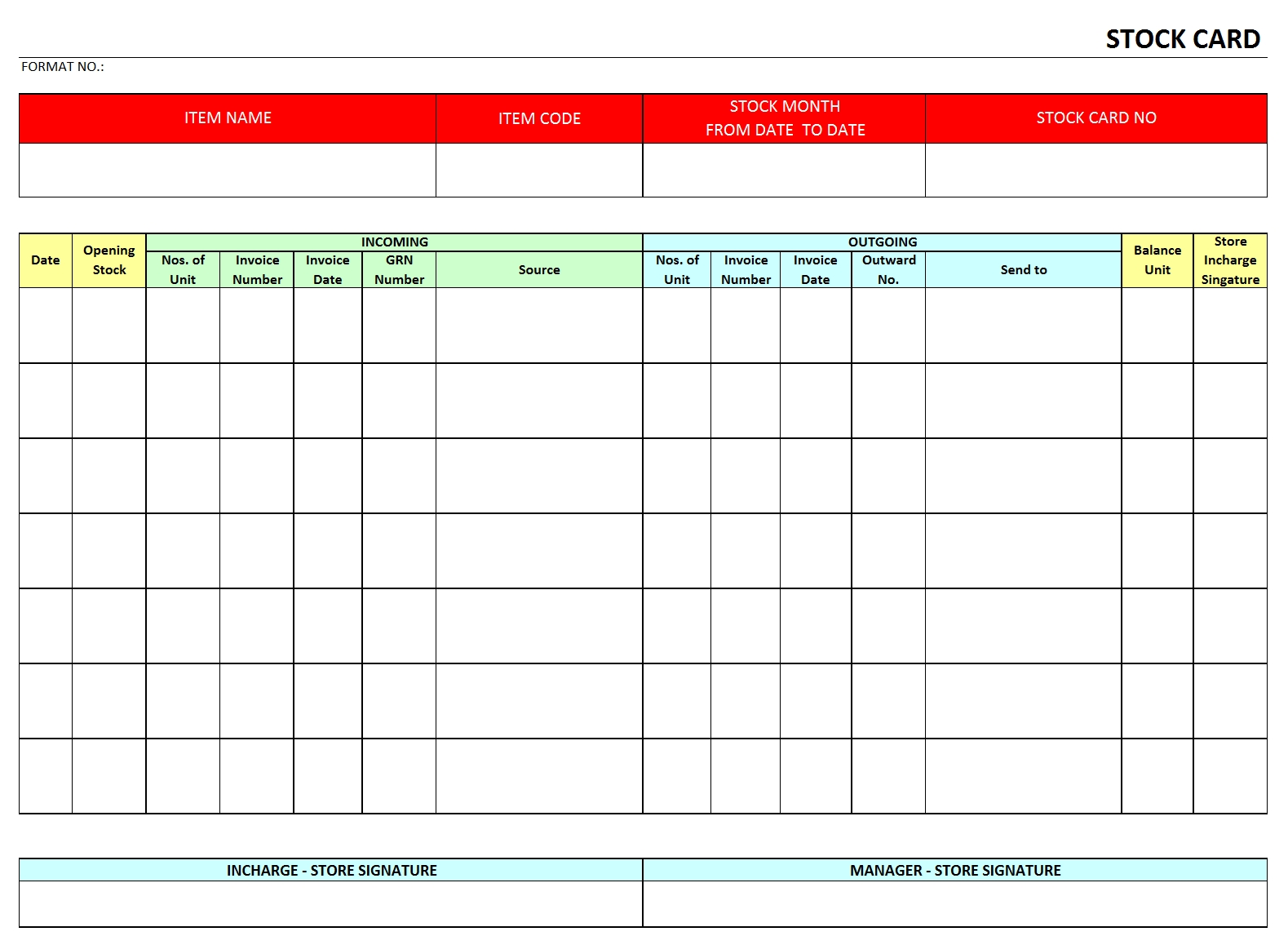 77 Adding Stock Card Template Excel For Free By Stock Card Template 