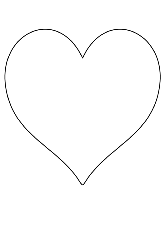 8 Inch Heart Pattern Template Printable Pdf Download