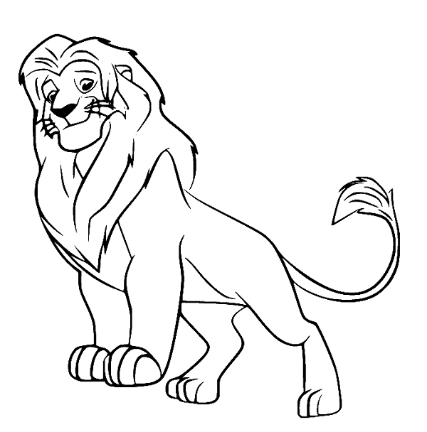 88 Lion Guard Coloring Pages Lion Images Drawing