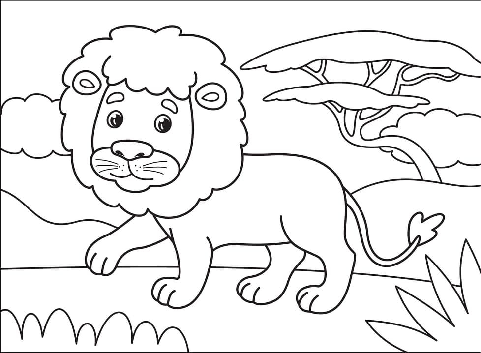 A Cute Lion Coloring Page Free Printable Coloring Pages For Kids
