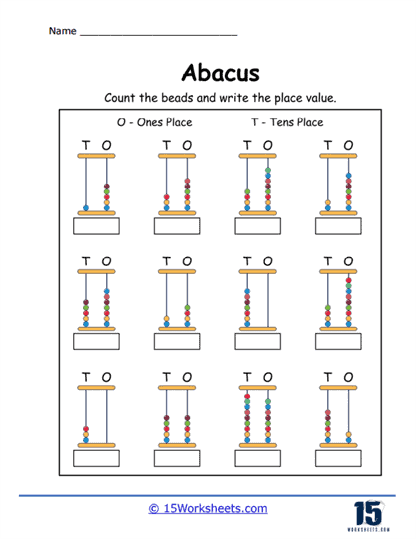 abacus numbers worksheet