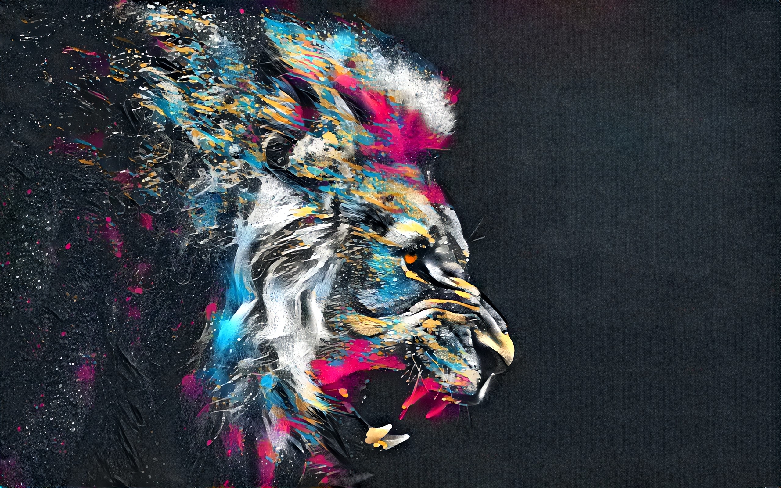 Abstract Artistic Colorful Lion HD Abstract 4k Wallpapers Images 