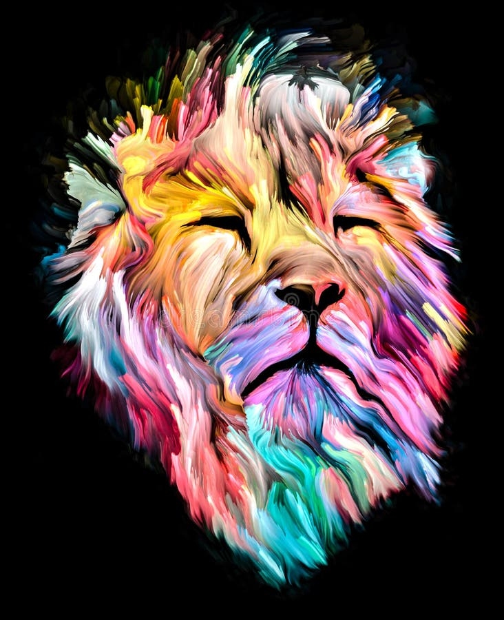 Abstract Lion Color Painting Stock Illustration Illustration Of Wild 