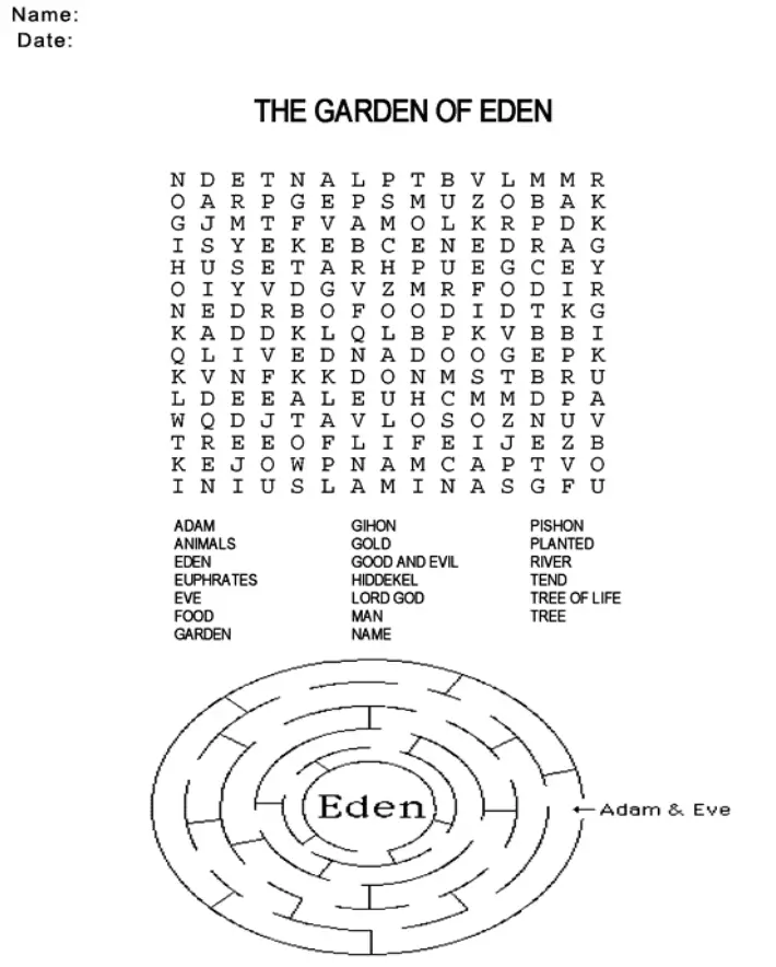 Activity Church Worksheets Printables