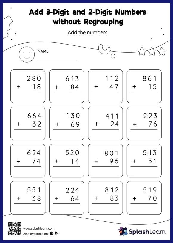 add 3 digit numbers with regrouping worksheets