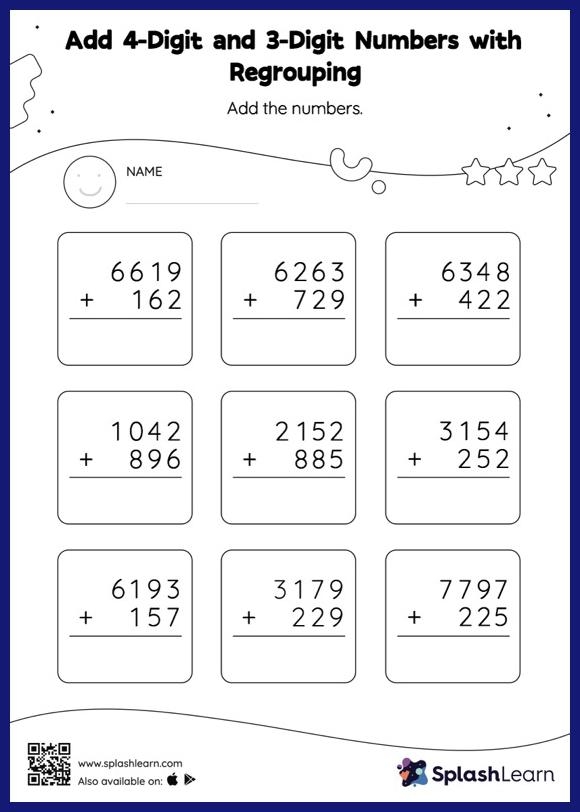 Adding 3 Digit Numbers With Regrouping Worksheets Prntbl 