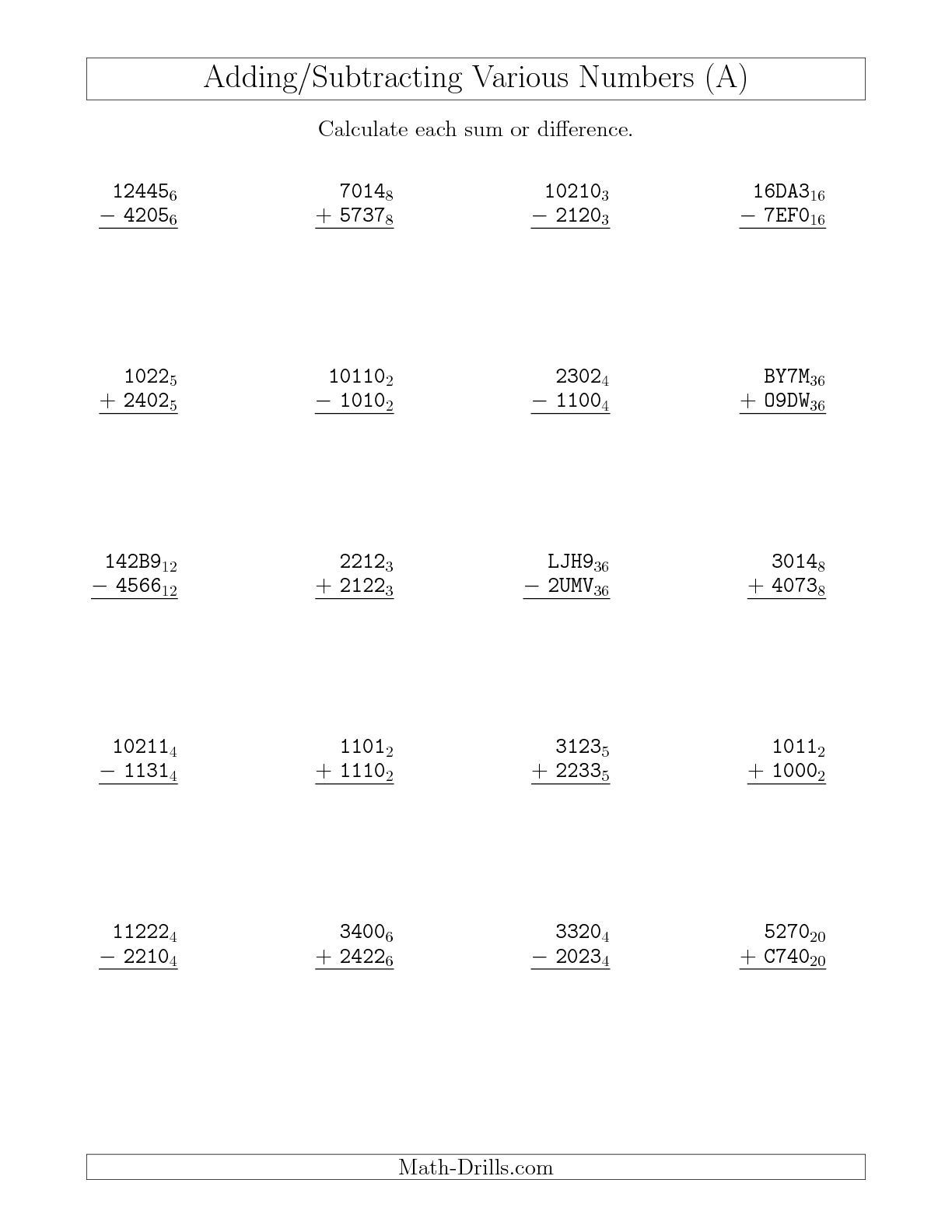 Adding And Subtracting Big Numbers Worksheets Free Worksheets Printable