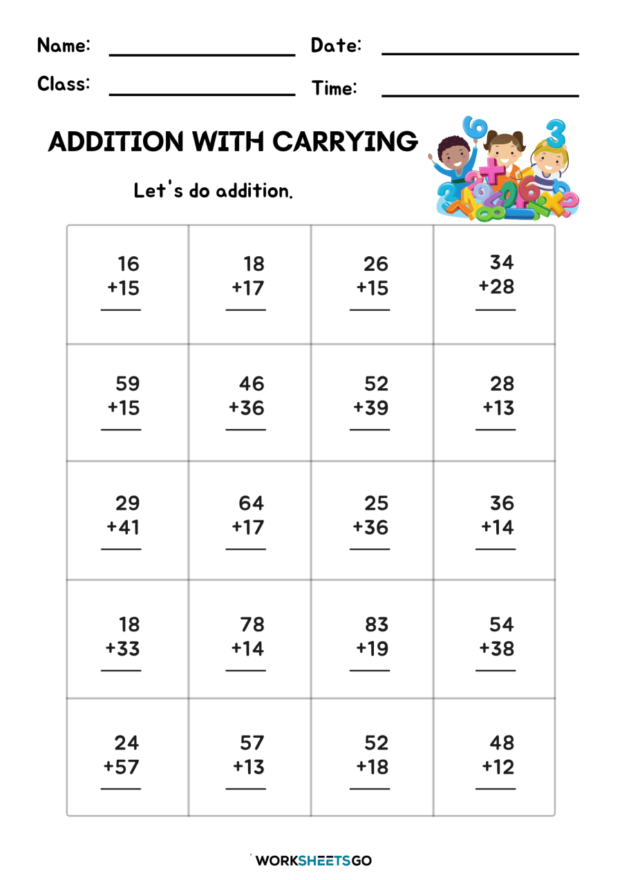Adding Three Numbers Worksheets WorksheetsGO