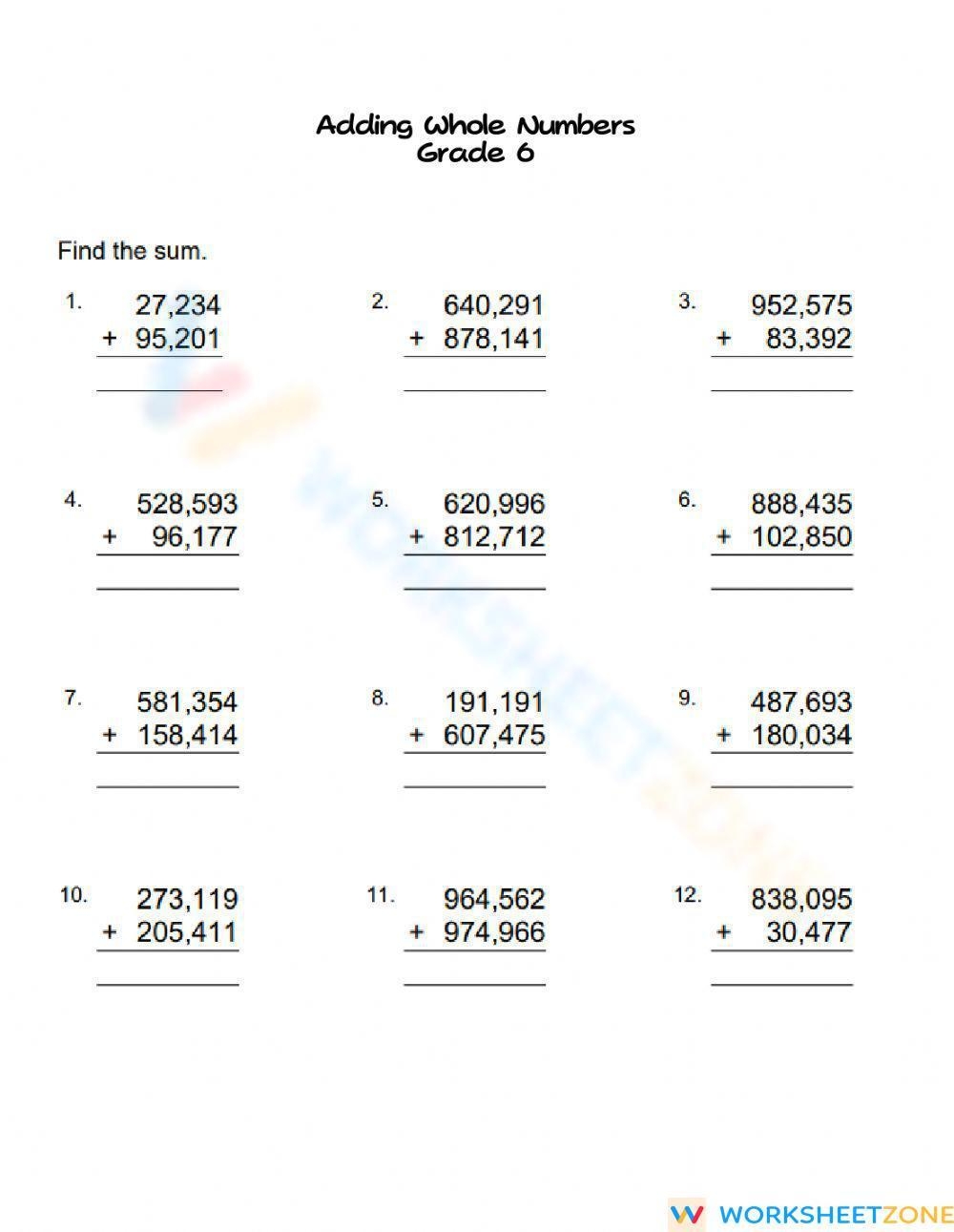 Addition Worksheets Dynamically Created Addition Worksheets 