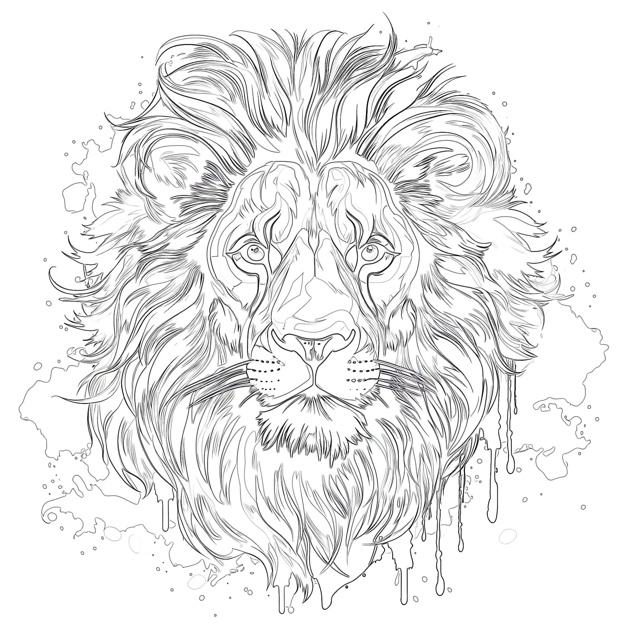 Adult Coloring Lion Page Coloring Pages Mimi Panda