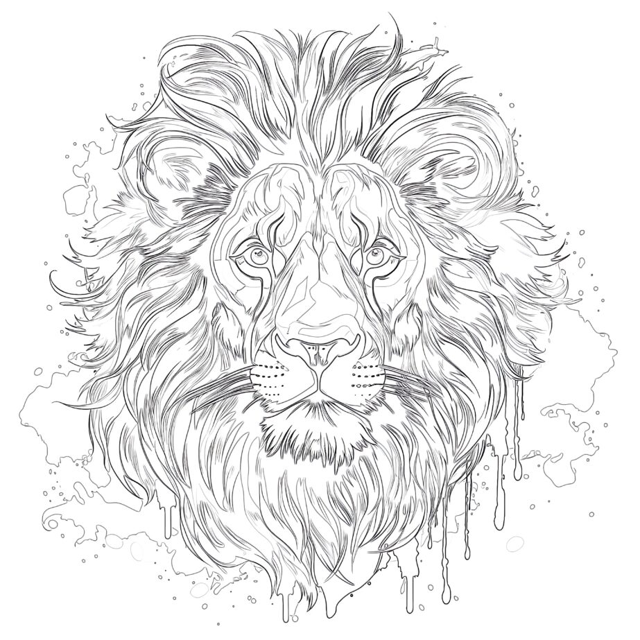 Adult Coloring Lion Page Coloring Pages Mimi Panda