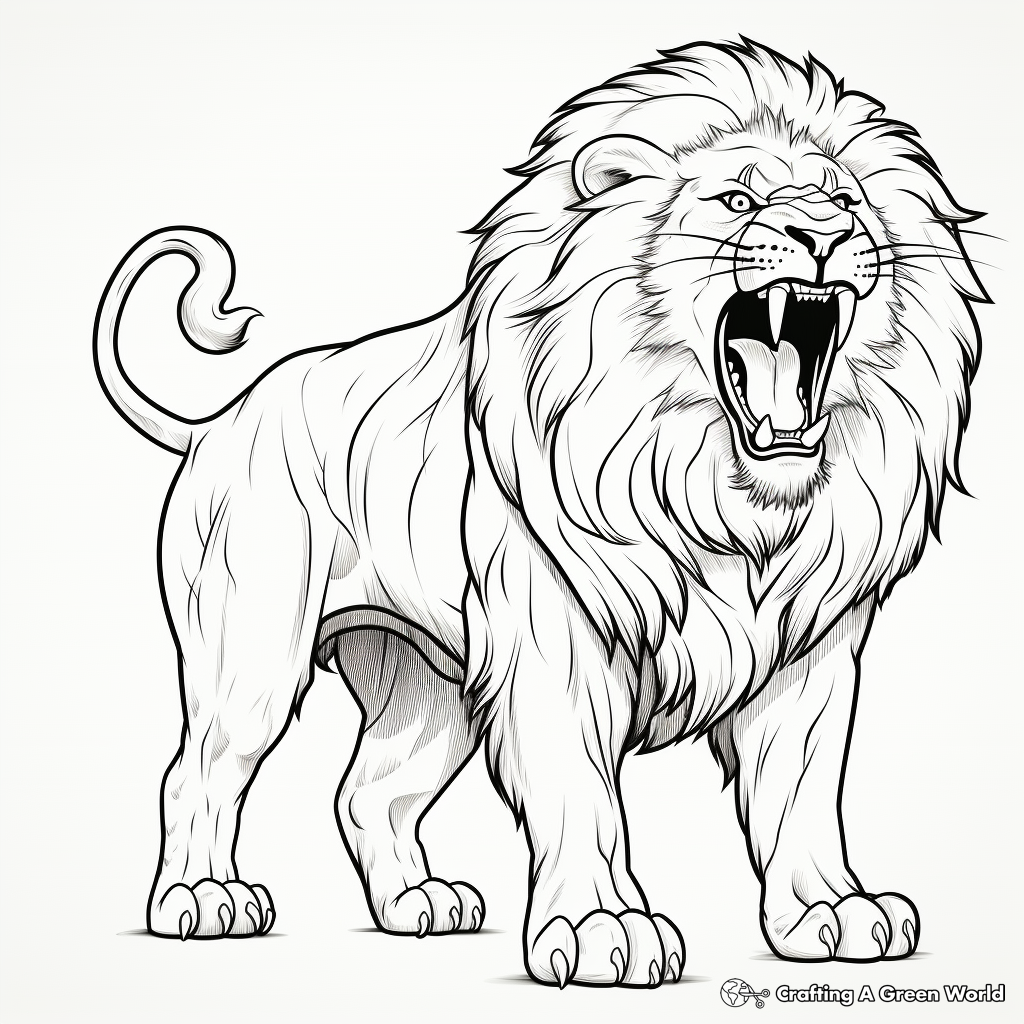 Adult Lion Coloring Pages