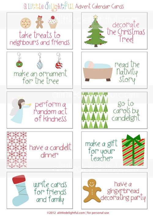 Advent Calendar Activity Printables 2024 CALENDAR PRINTABLE