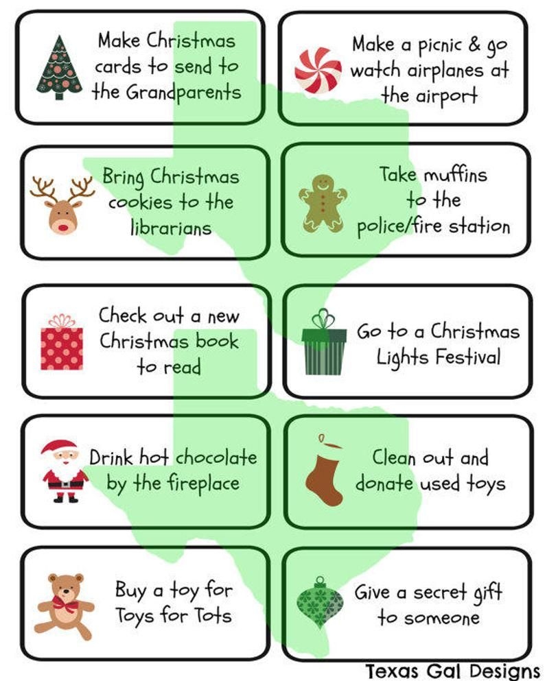 Advent Calendar Printable Activities Instant Download Advent Etsy Artofit