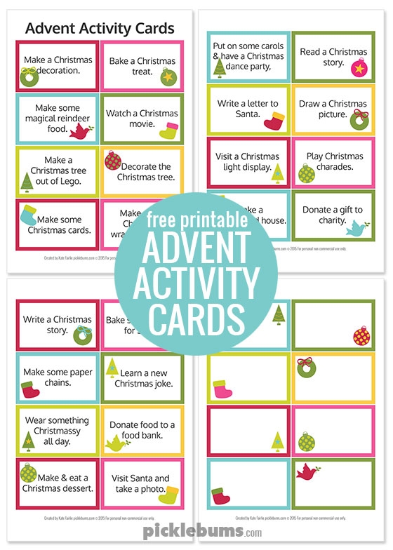 Advent Calendar Printables Picklebums