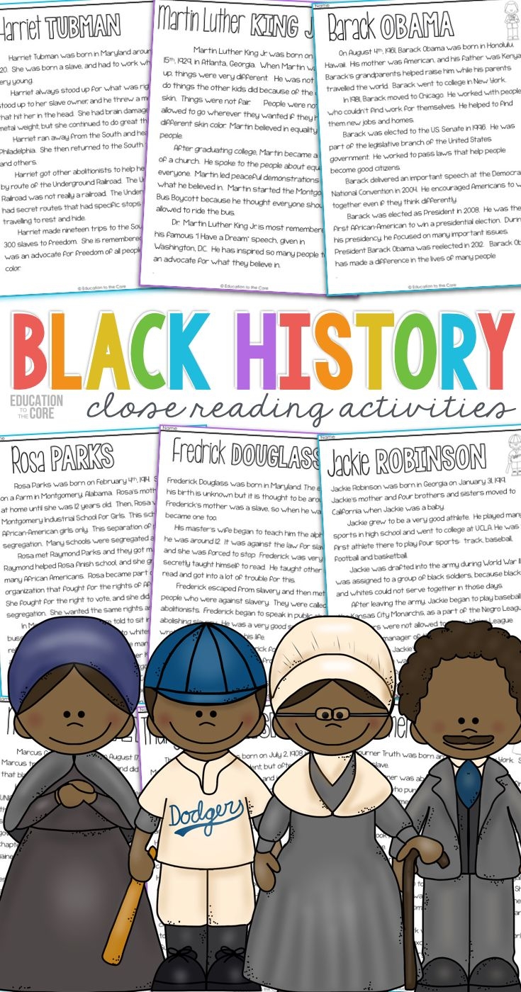 African American Black History Month Printable Activities Printable 