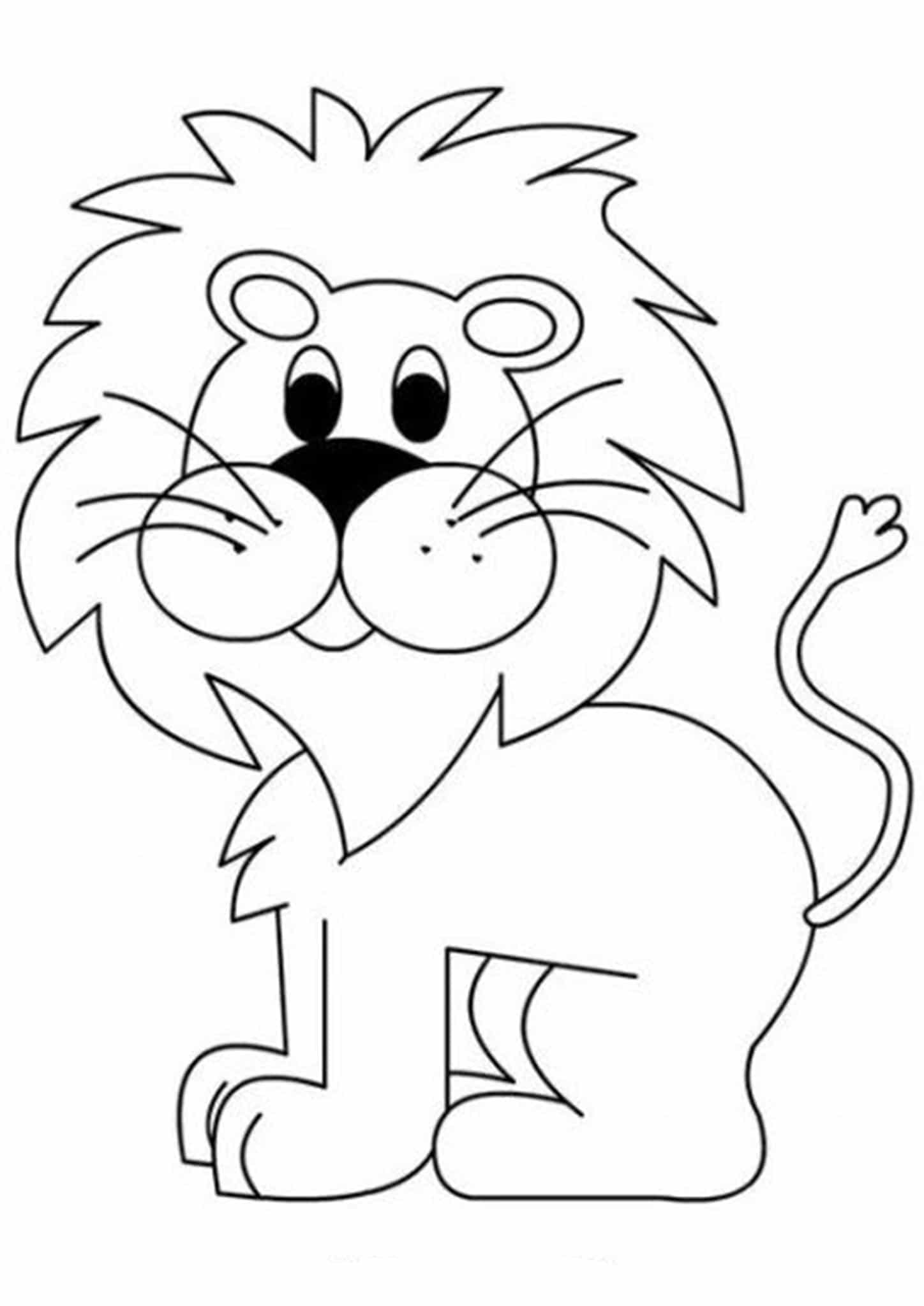 lion face coloring sheet