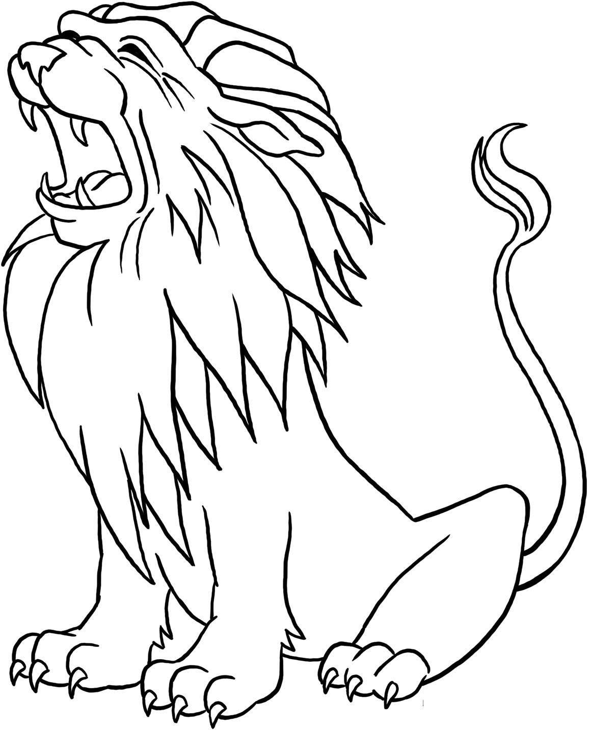 African Lion Face Coloring Sheet Coloring Pages