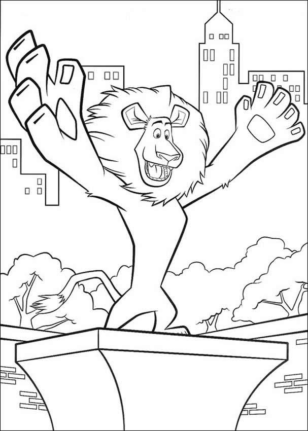 Alex The Lion Coloring Page Coloring Home
