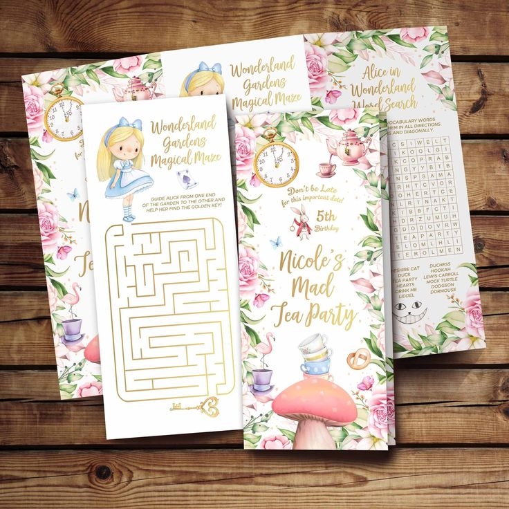 alice in wonderland printable activity sheets