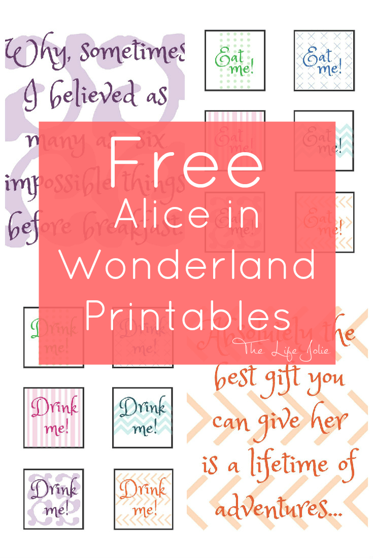Alice In Wonderland Free Printables