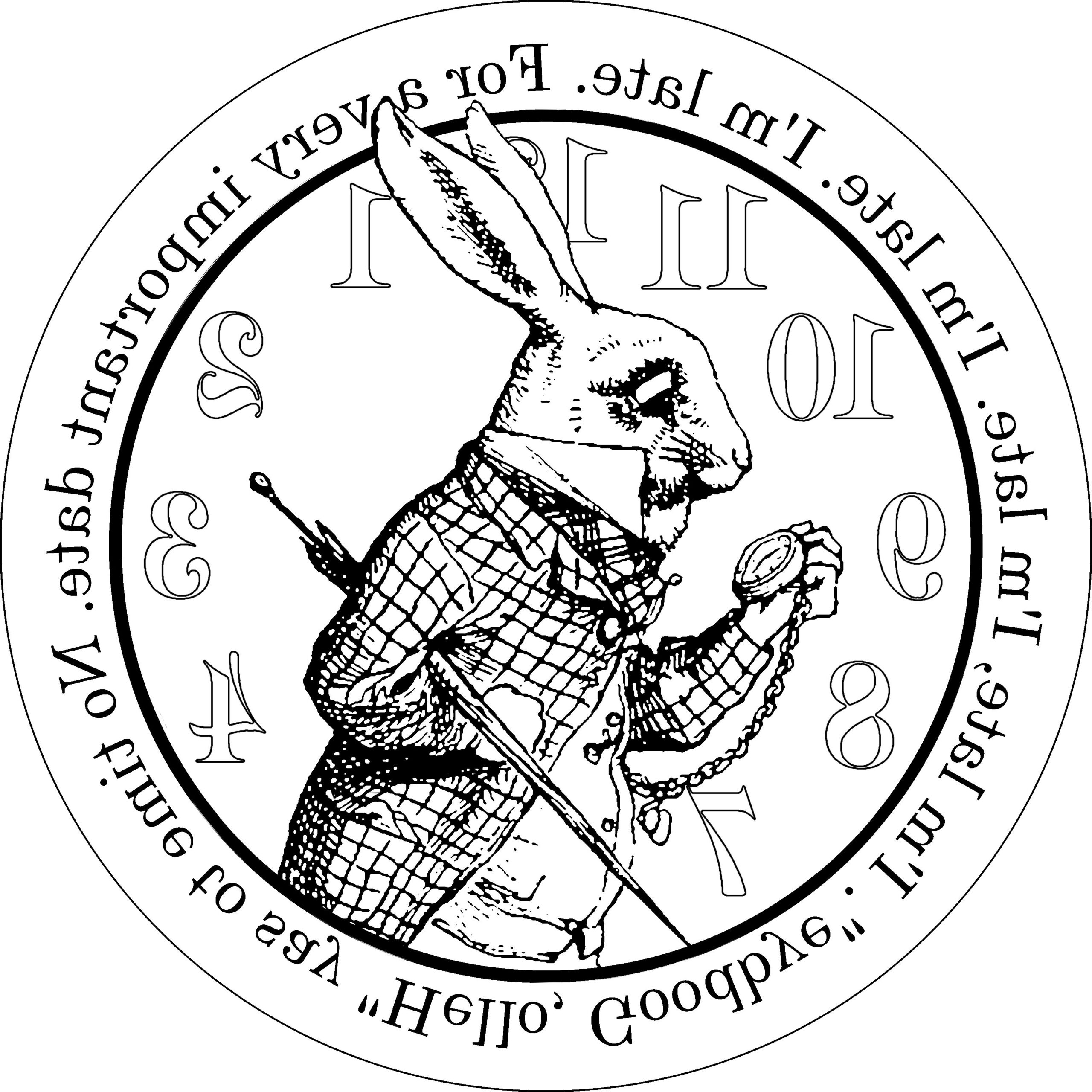 Alice In Wonderland Printable Clocks Dev onallcylinders