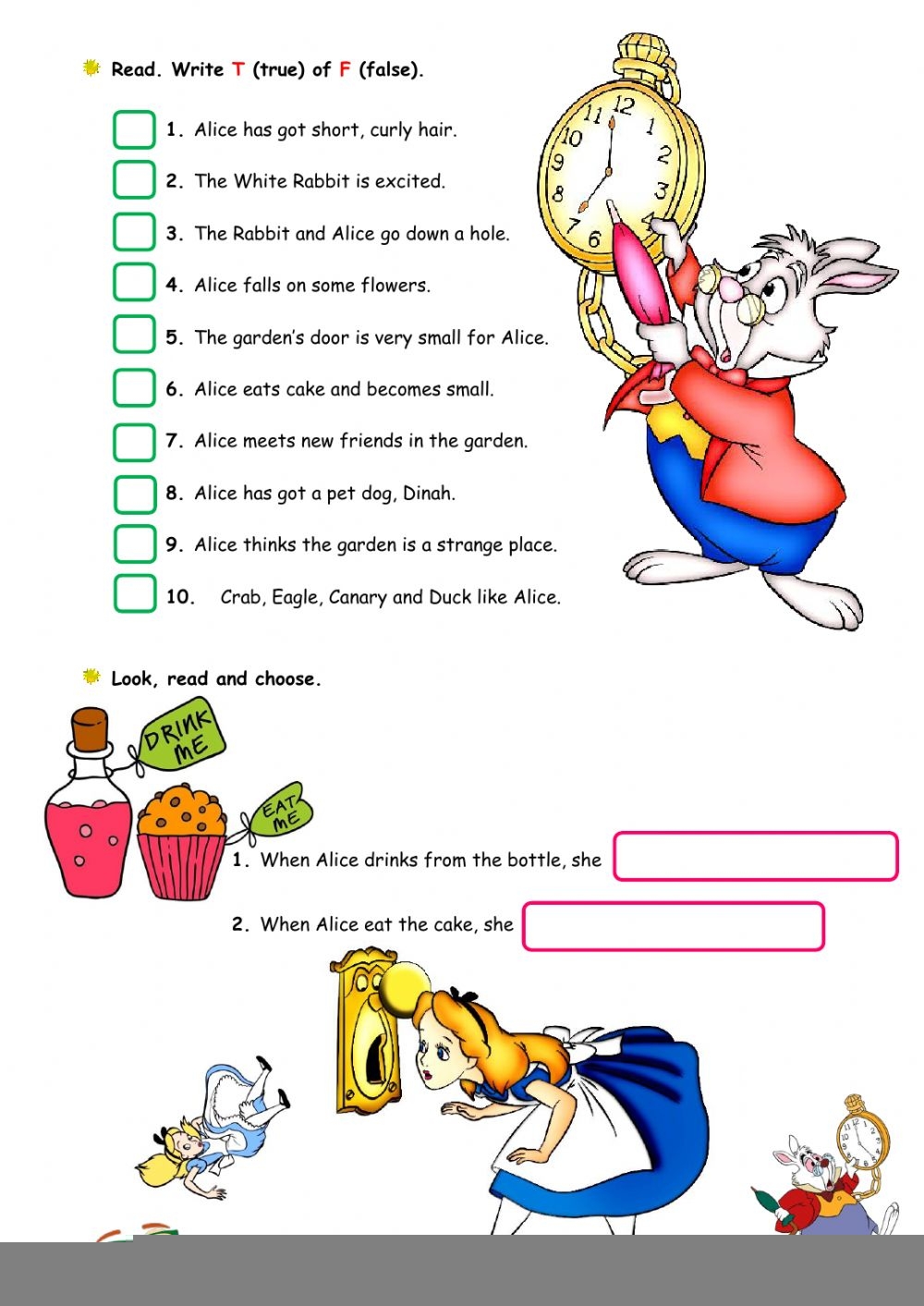Alice In Wonderland Printable Worksheets AlphabetWorksheetsFree